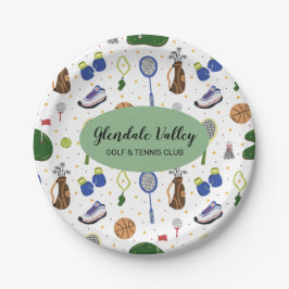 Custom Corporate Golf Theme Paper Plate Papieren Bordje