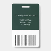 Custom Corporate Professional Employee Photo ID Badge (Back)