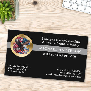 Custom Correctional Officer Jail Security Logo Visitekaartje