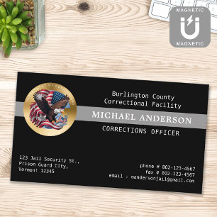 Custom Corrections Officer Parole Politie Logo Magnetisch Visitekaartje
