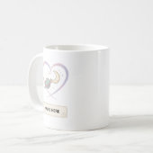 Custom Cosmic Heart Name Mug Koffiemok (Voorkant links)
