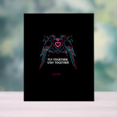 Custom Couple Anniversary Neon Parrots Winter Hood (Neutre)