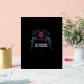 Custom Couple Anniversary Neon Parrots Winter Hood (Mariage)