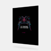 Custom Couple Anniversary Neon Parrots Winter Hood (Angle)