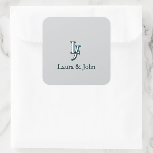 Custom Couple Initials and Names Stickers (Sac)
