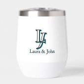 Custom Couple Initials and Names Water Bottle (Avant)