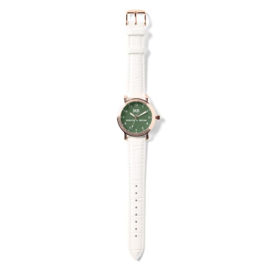 Custom couple names His and Hers monogram initials Horloge (Bandje)