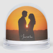 Custom couple photo text Snow Globe (Avant)