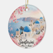 Custom Couple’s Travel Keepsake Keramisch Ornament (Links)