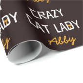 Custom Crazy Cat Lady Cadeaupapier (Rol Hoek)