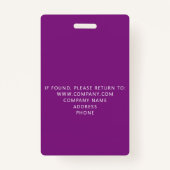 Custom Crew Member Event Paarse badge (Achterkant)