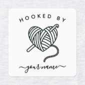 Custom Crochet Iron on Label for crafter (Design 2)