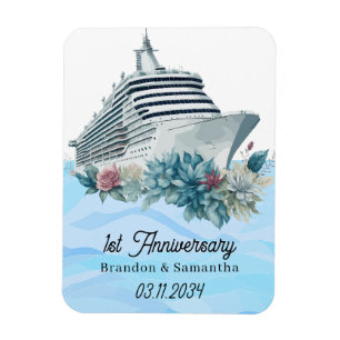 Custom Cruise 1e bruiloft Jubileum Keepsake Magneet