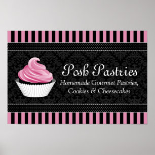 CUSTOM Cupcake Bakery Poster d'entreprise