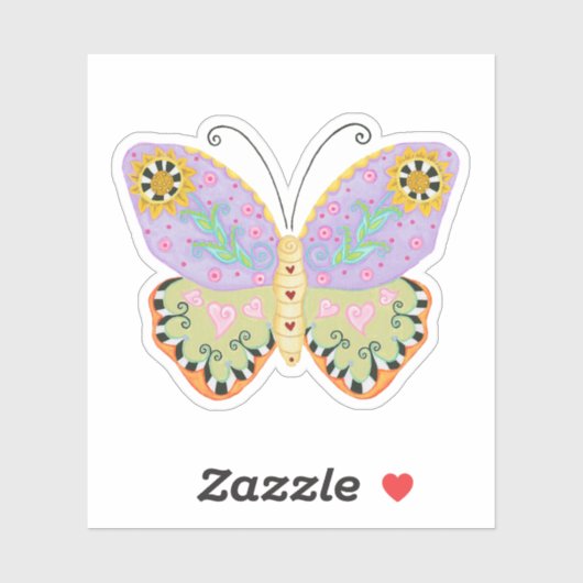 Custom Cut Butterfly Sticker #2 (Vel)