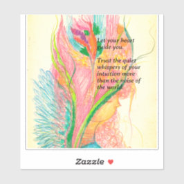 Custom-Cut  Flower Angel Vinyl Sticker