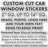 Custom Cut Gepersonaliseerde VINYL CAR STICKERS 6 (Voorkant)
