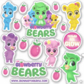 Custom-cut GlowBerry Beren Vinyl Sticker (Voorkant)