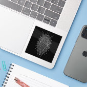 Custom-Cut Vinyl Sticker (Ordinateur portable avec iPhone)