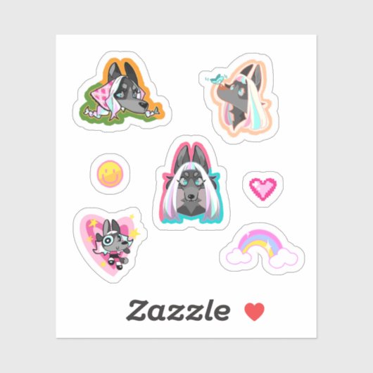 Custom-Cut Vinyl Sticker (Feuille)