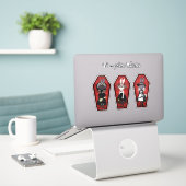 Custom-Cut Vinyl Sticker (Ordinateur portable sur le bureau)