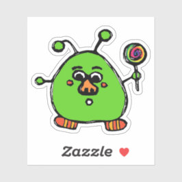 Custom-Cut Vinyl Sticker - Allen Alien