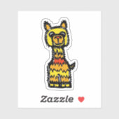 Custom-Cut Vinyl Sticker - Arnie Alpaca (Vel)