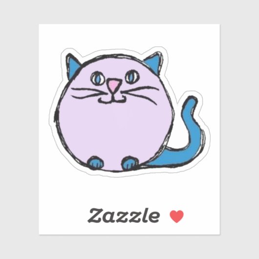 Custom-Cut Vinyl Sticker - Carlie Cat (Vel)