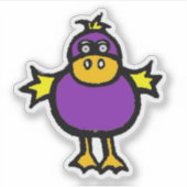 Custom-Cut Vinyl Sticker - Davey Duck (Voorkant)