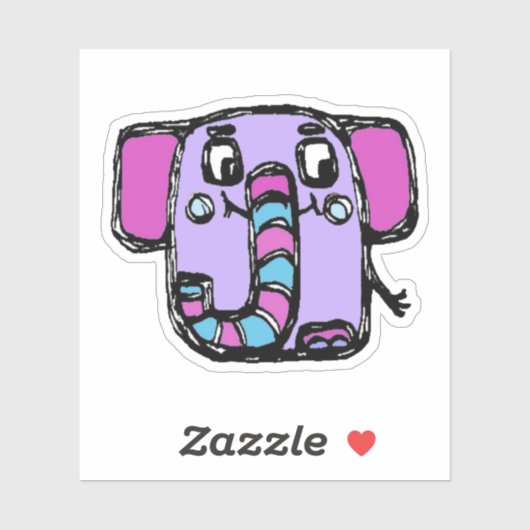 Custom-Cut Vinyl Sticker - Ely Elephant (Vel)