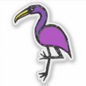 Custom-Cut Vinyl Sticker - Freddie Flamingo (Voorkant)