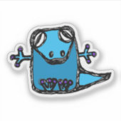 Custom-Cut Vinyl Sticker - Gavin Gecko (Voorkant)