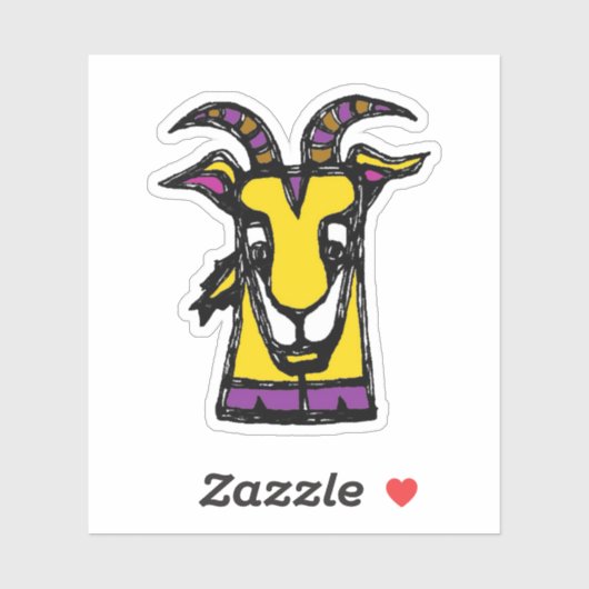 Custom-Cut Vinyl Sticker - Gracie Goat (Vel)
