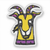 Custom-Cut Vinyl Sticker - Gracie Goat (Voorkant)