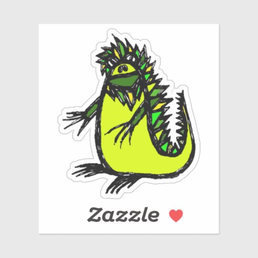 Custom-Cut Vinyl Sticker - Iggy Iguana (Vel)