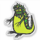 Custom-Cut Vinyl Sticker - Iggy Iguana (Voorkant)