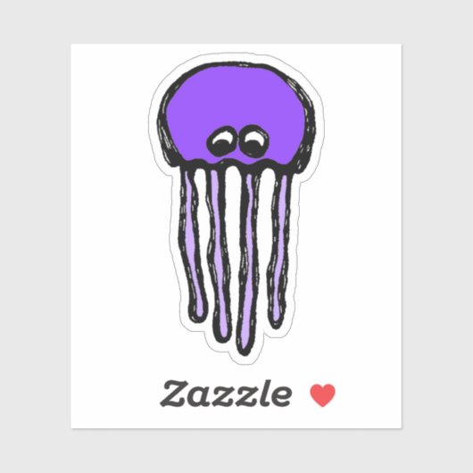 Custom-Cut Vinyl Sticker - Josie Jellyfish (Vel)