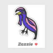 Custom-Cut Vinyl Sticker - Ula Umbrellabird (Feuille)