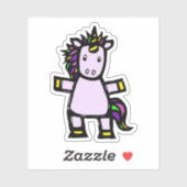 Custom-Cut Vinyl Sticker - Uri Unicorn (Feuille)