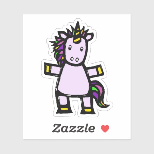 Custom-Cut Vinyl Sticker - Uri Unicorn (Vel)