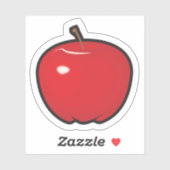 Custom-Cut Vinyl Sticker van een Apple (Vel)