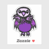 Custom-Cut Vinyl Sticker - Violet Vulture (Feuille)