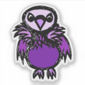 Custom-Cut Vinyl Sticker - Violet Vulture (Devant)
