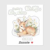 Custom-Cut Vinyl Sticker voor baby shower. (Vel)