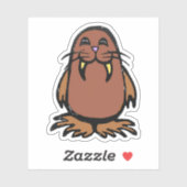 Custom-Cut Vinyl Sticker - Weston Walrus (Feuille)