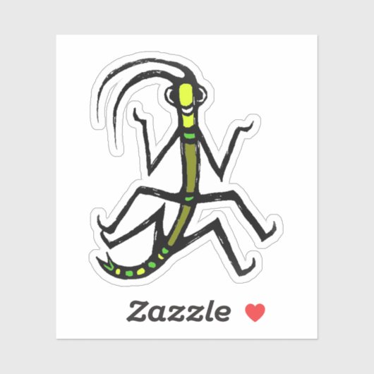 Custom-Cut Vinyl Sticker - Wilbur Walkingstick (Feuille)