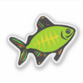 Custom-Cut Vinyl Sticker - Xavier X-ray Fish (Devant)