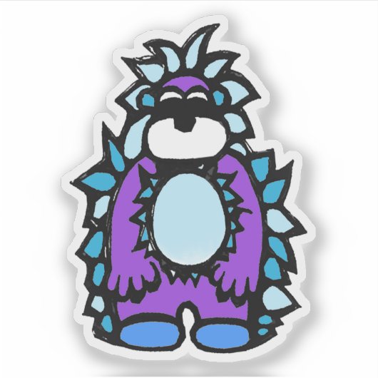 Custom-Cut Vinyl Sticker - Yardley Yeti (Devant)