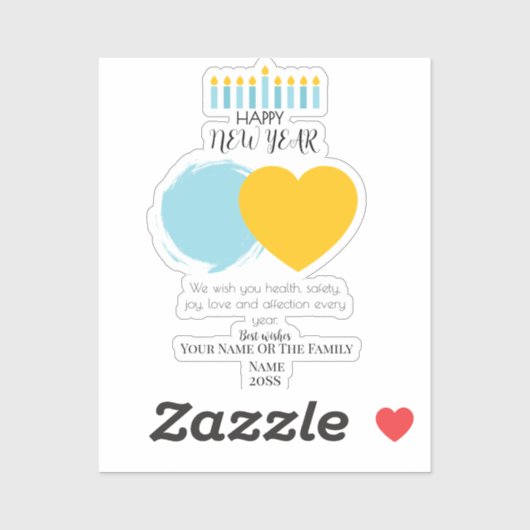 Custom cut vinyl stickers for happy occasions with (Feuille)