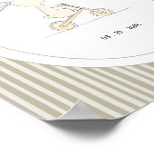 Custom Cute Bunny Nursery Name Date Poster (Hoek)